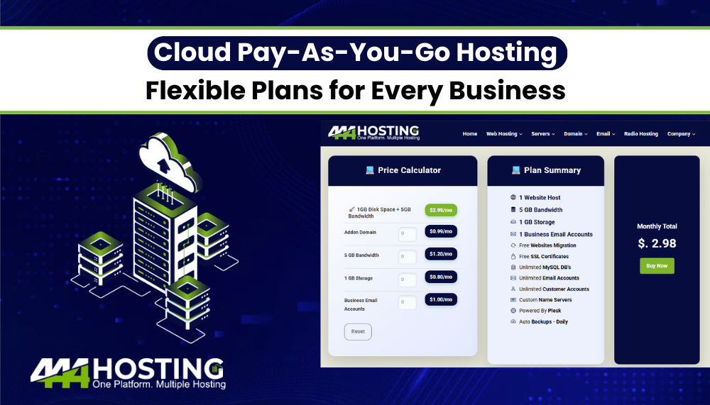Cloud Pay-As-You-Go Hosting: Flexible Plans for Every Business